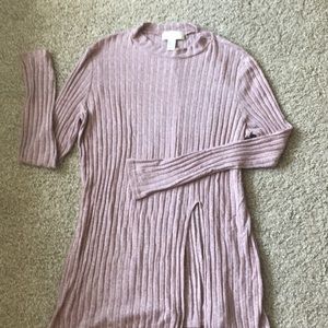 F21 RIBBED MAUVE SWEATER